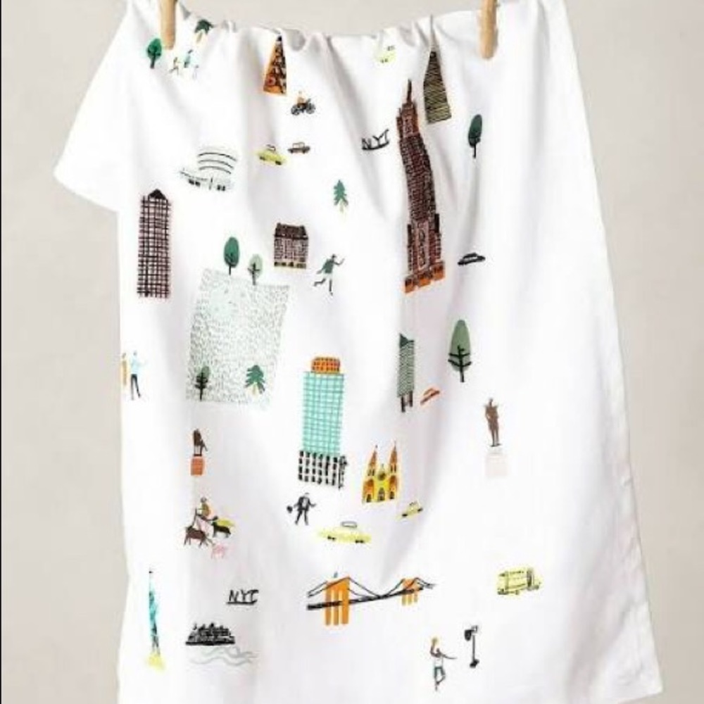 NWT Anthropologie NYC Dishtowel